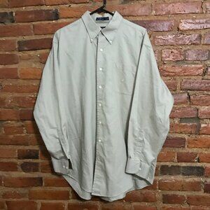 Nautica Khaki Long Sleeved Dress Shirt 17.5 34/35